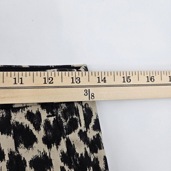 J.Crew Martie Slim Crop Pants In Leopard Stretch Cotton Women's 00 Preppy Career - Picture 8 of 11
